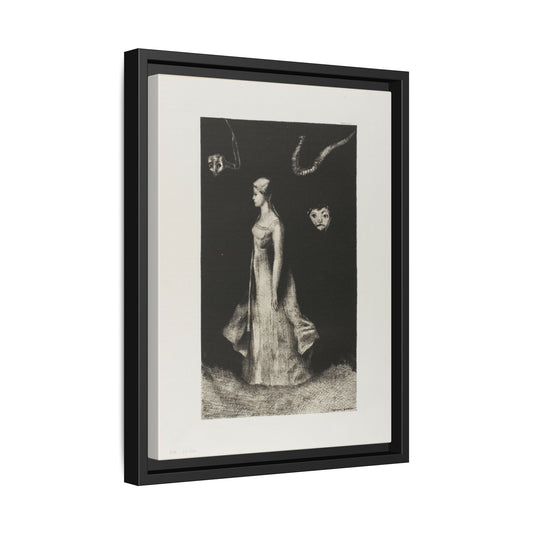 Obsession. Odilon Redon, Paris. 1890. Matte. Framed Canvas.