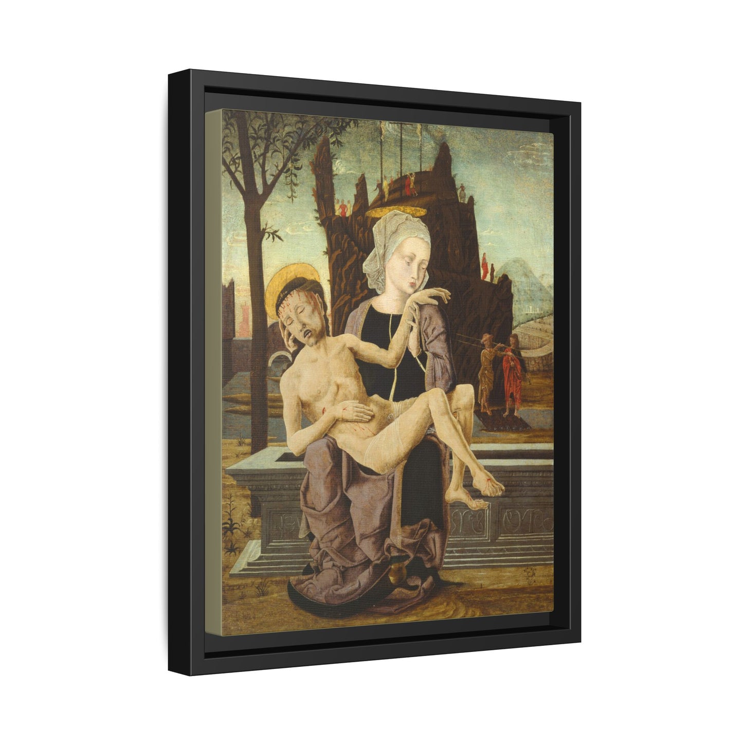 Pietà by Cosmè Tura (c. 1460). Matte. Framed Canvas.