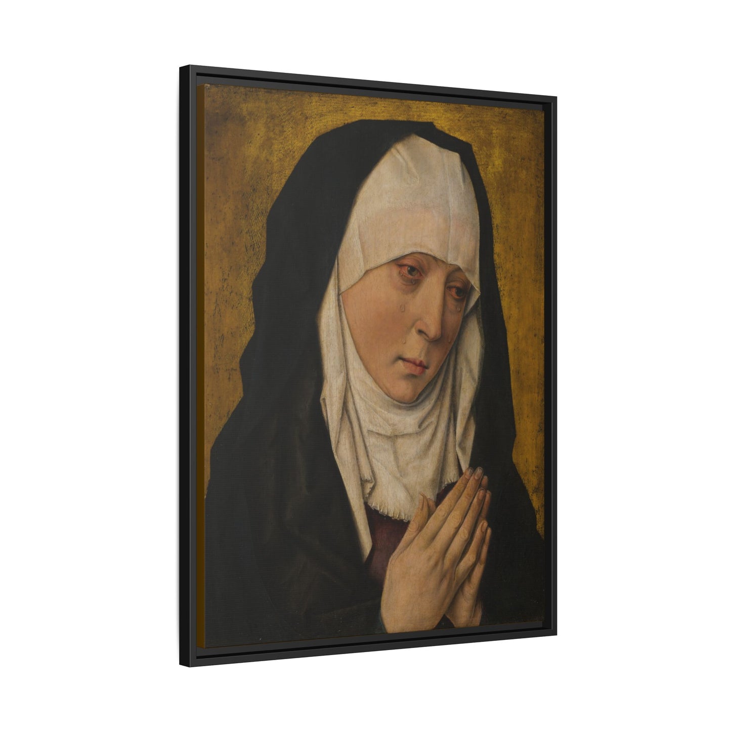 Mater Dolorosa – The Sorrowing Virgin. Religious Print. Matte. Framed canvas.