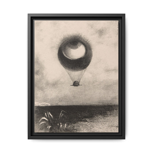 The Eye, Like a Strange Balloon Moves Towards Infinity – Odilon Redon, Paris. Matte. Framed canvas.