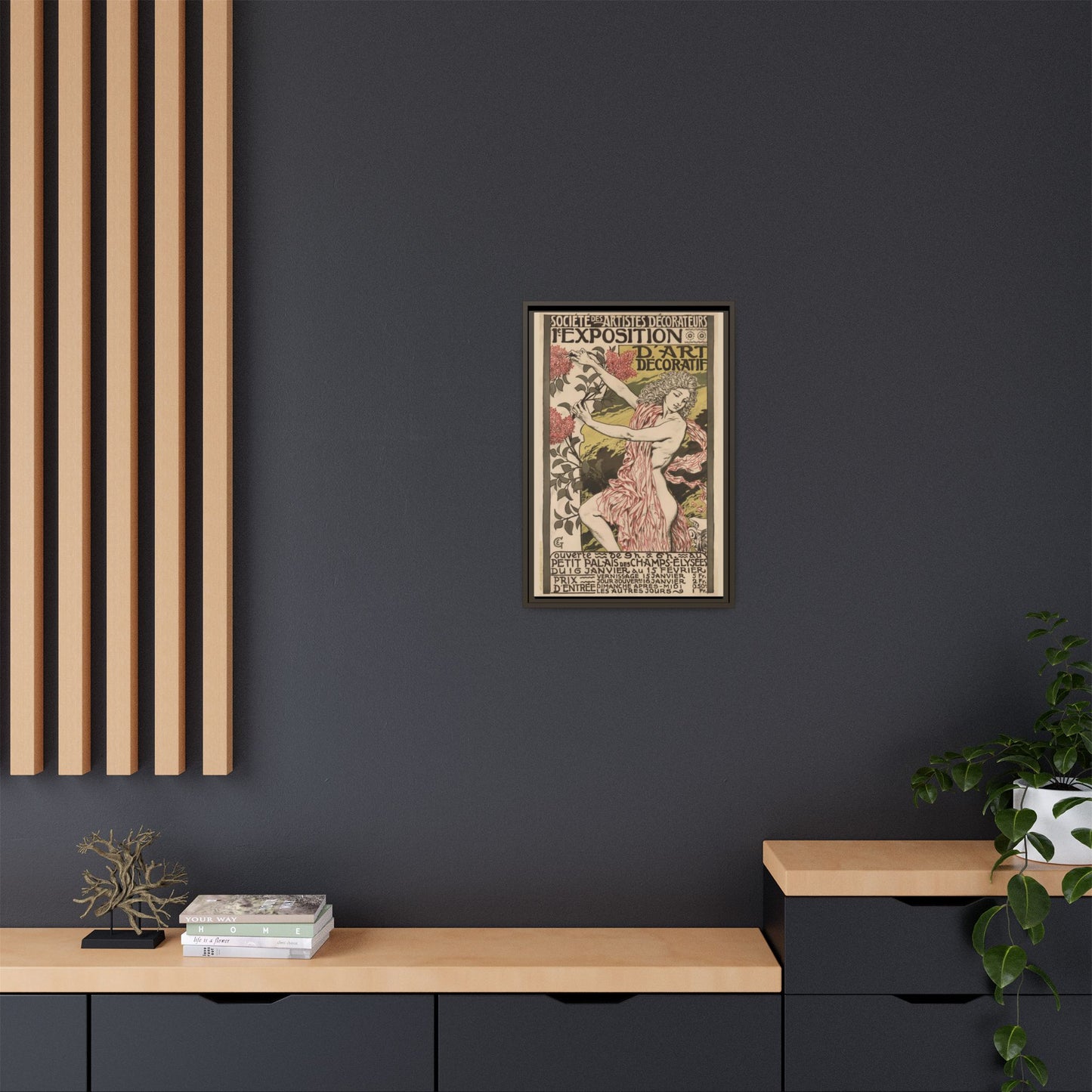 1re Exposition d’Art Décoratif Poster (Société des Artistes Décorateurs, 1912). Matte. Framed Canvas.