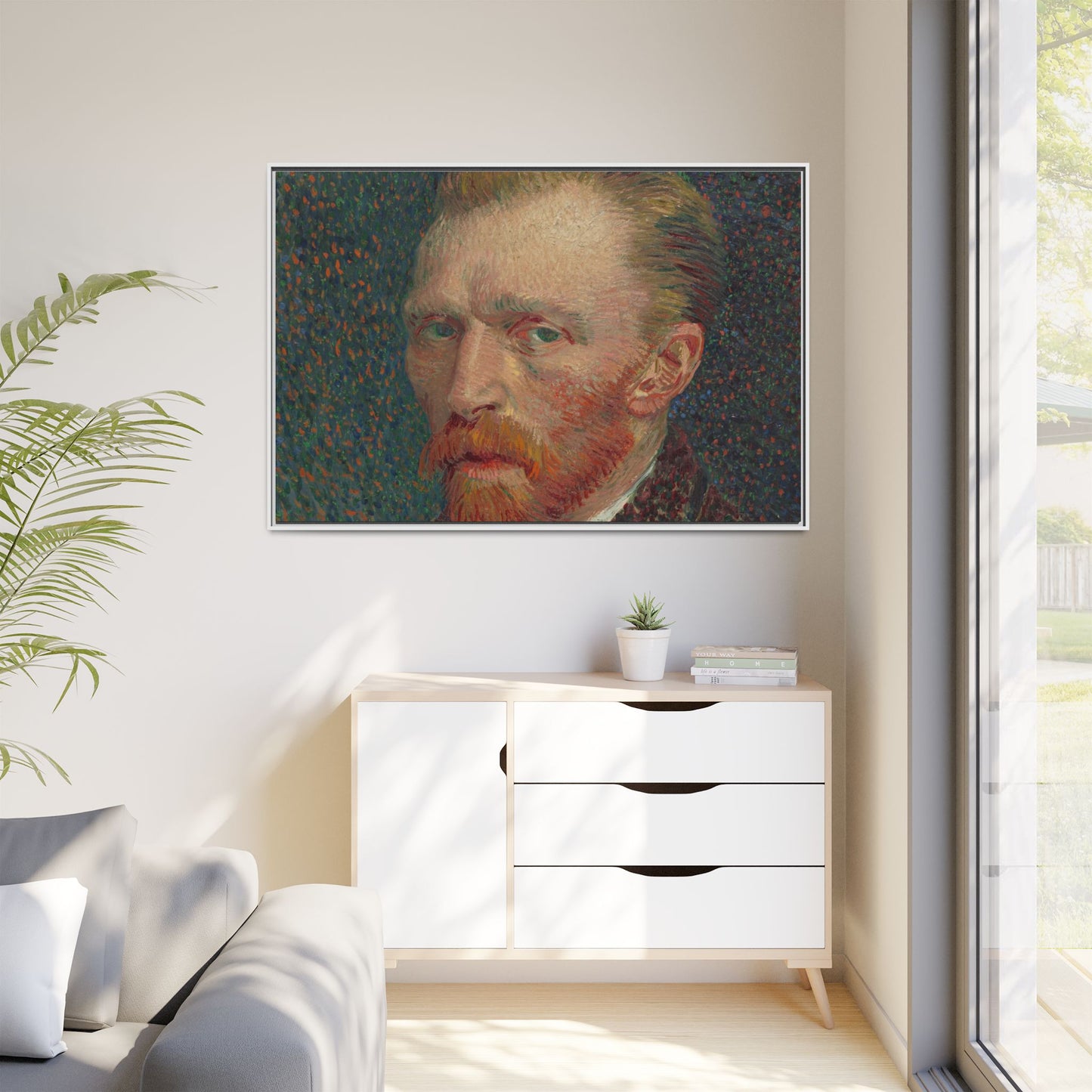Self-Portrait – Vincent Van Gogh. Matte. Horizontal. Framed canvas.