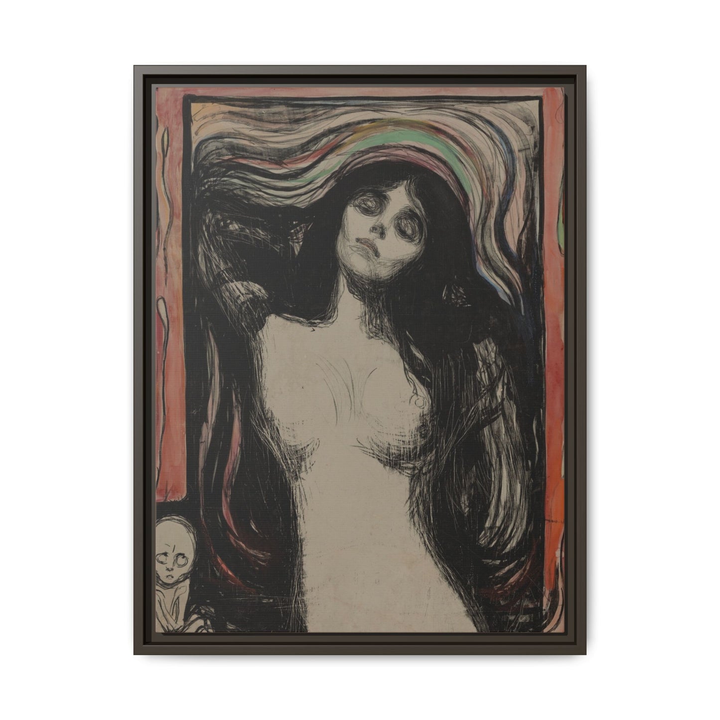 Madonna – Edvard Munch. Moody Vintage. Matte. Framed canvas.
