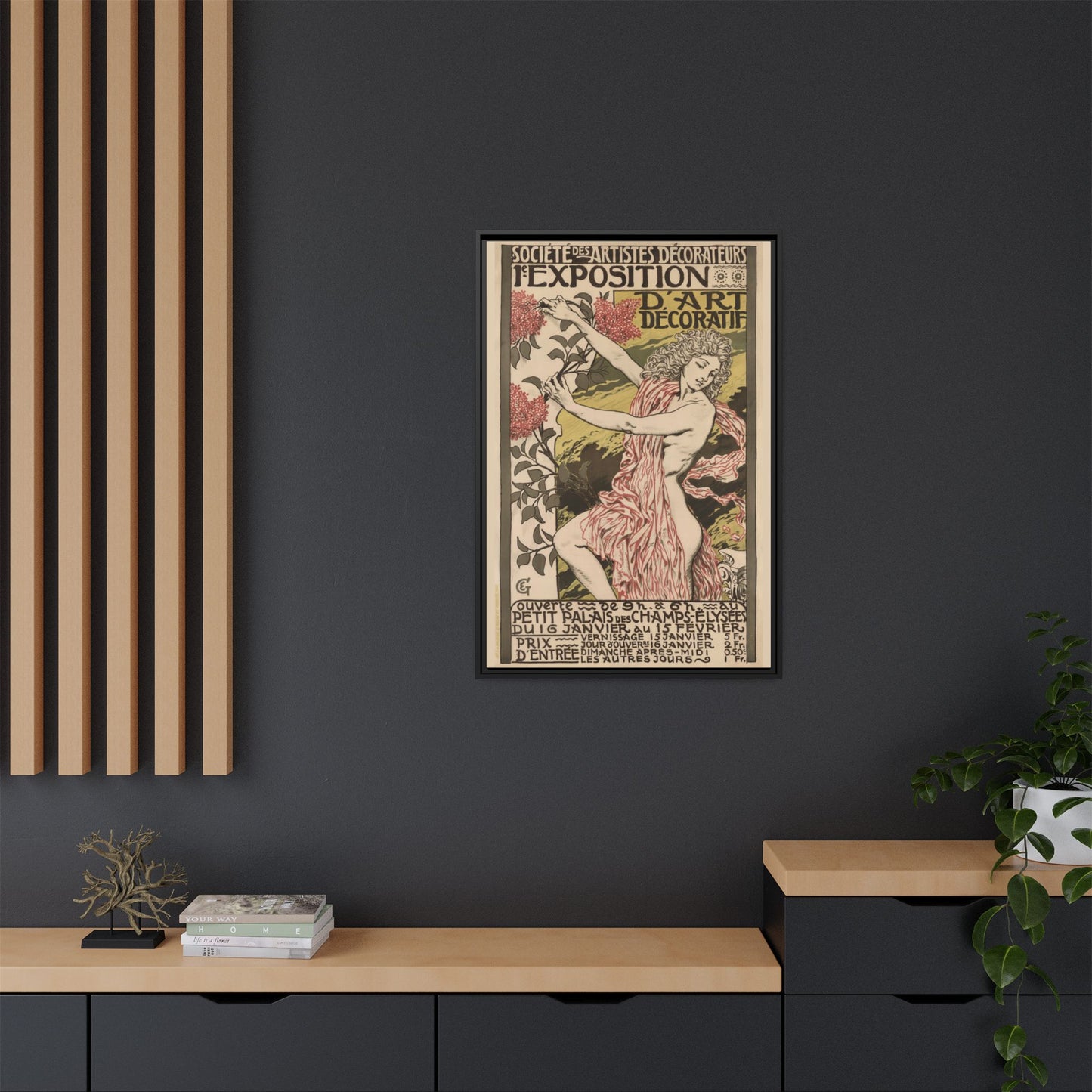 1re Exposition d’Art Décoratif Poster (Société des Artistes Décorateurs, 1912). Matte. Framed Canvas.