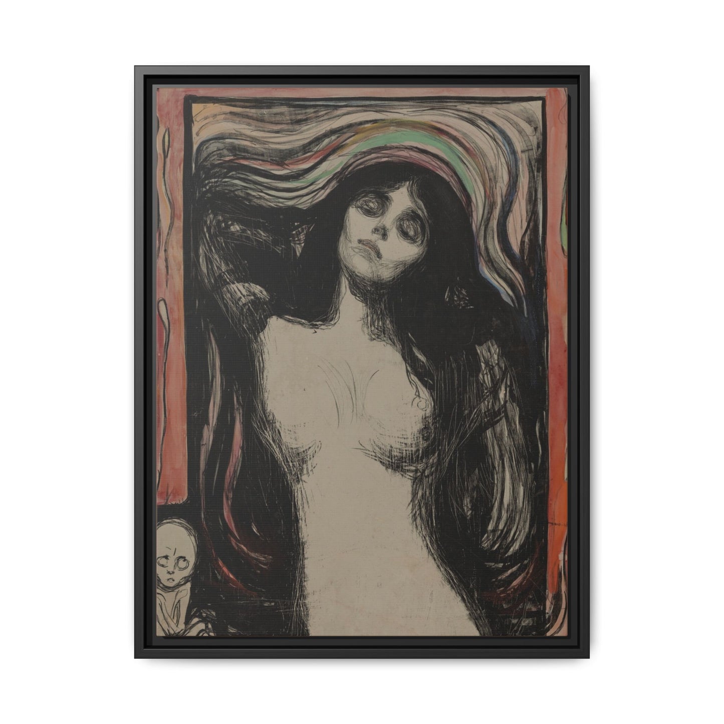 Madonna – Edvard Munch. Moody Vintage. Matte. Framed canvas.
