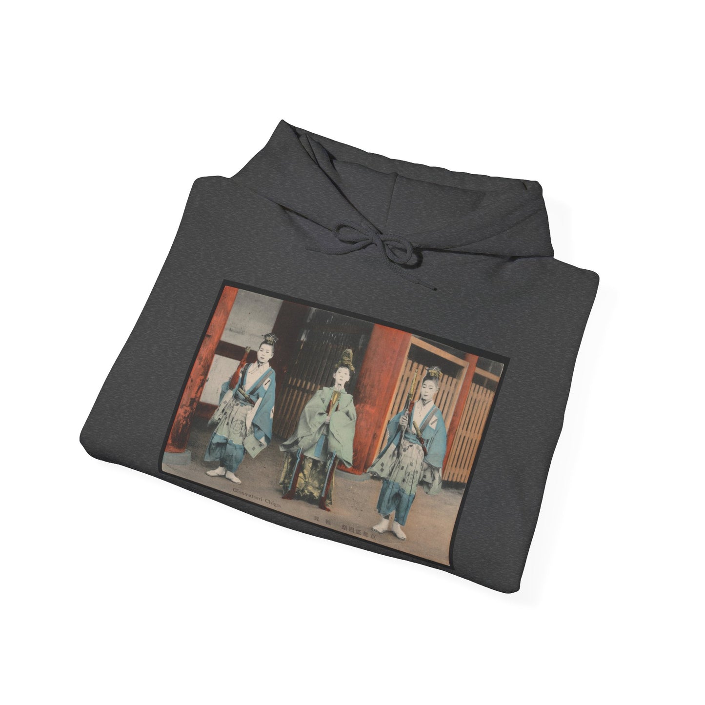Authentic Gion Matsuri Chigo Vintage Postcard Print | Early 1900s Kyoto Shinto Ritual | Print Hoodie