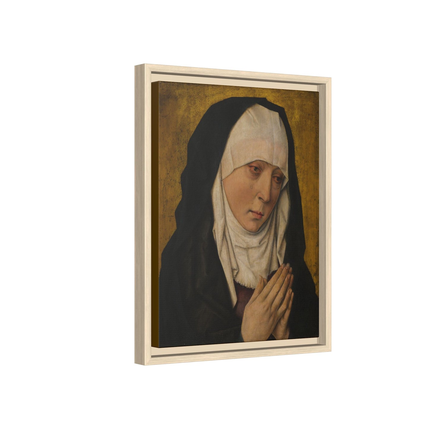 Mater Dolorosa – The Sorrowing Virgin. Religious Print. Matte. Framed canvas.