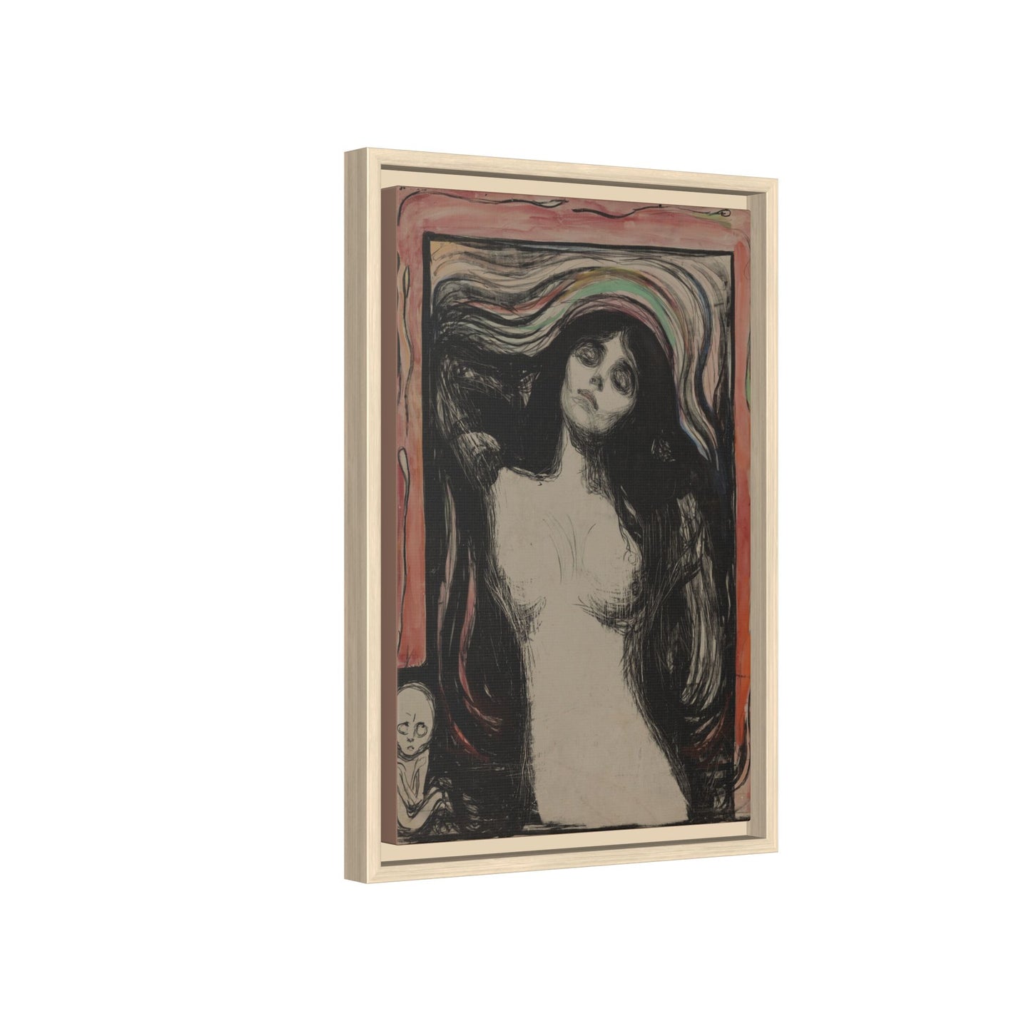 Madonna – Edvard Munch. Moody Vintage. Matte. Framed canvas.