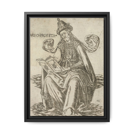 Prophet Haggai – Renaissance Engraving. Antique Biblical Prophet Illustration. Arcane. Matte. Framed canvas.