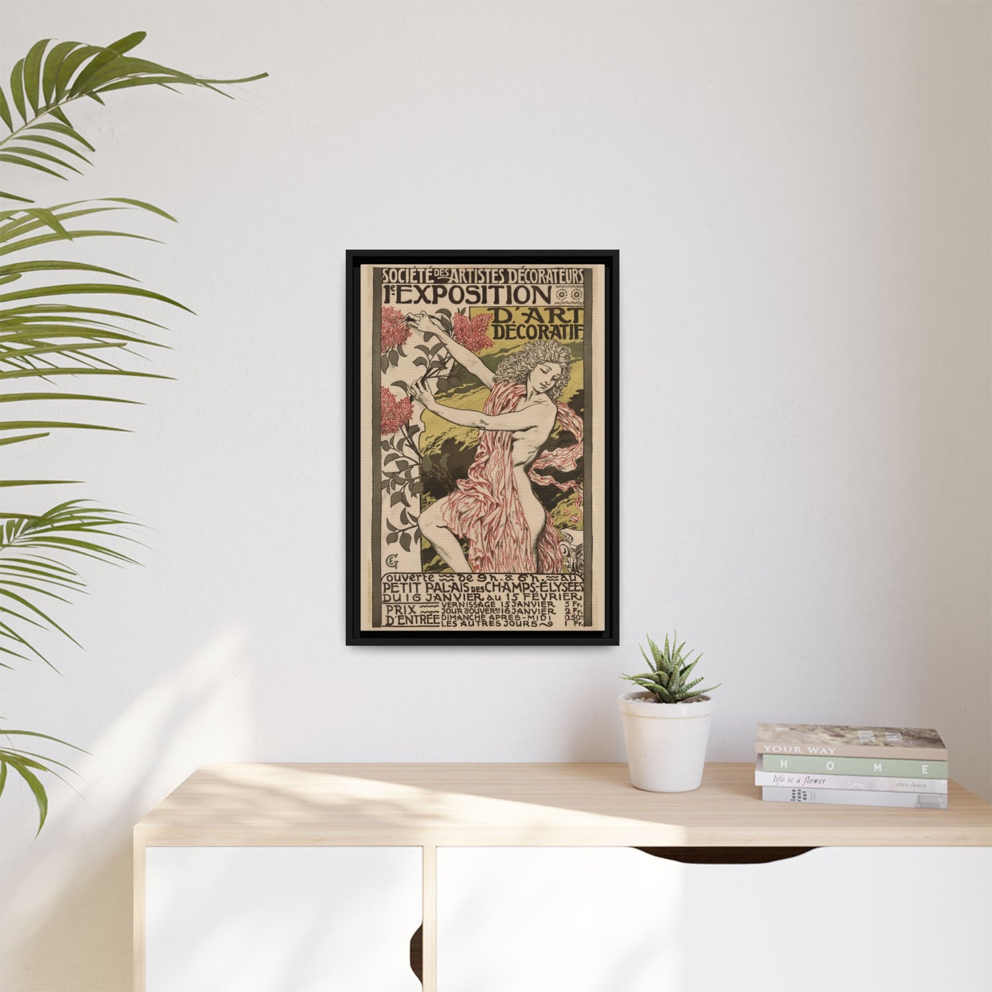 1re Exposition d’Art Décoratif Poster (Société des Artistes Décorateurs, 1912). Matte. Framed Canvas.