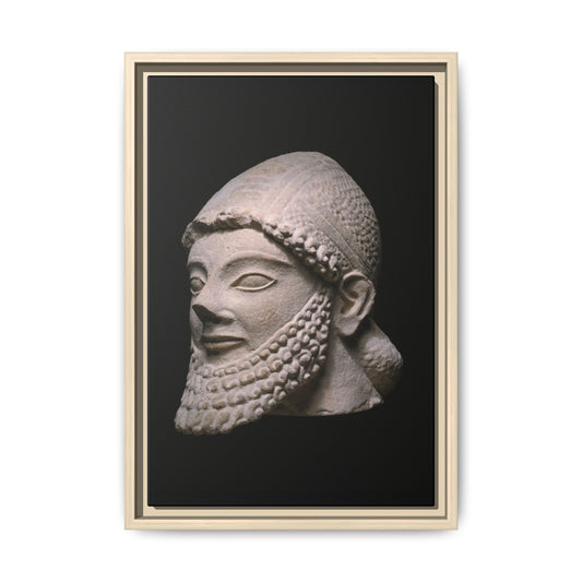 Head of a Bearded Man – Cypriot, 5th Century BCE (Art Institute of Chicago). Matte. Wall Decor.