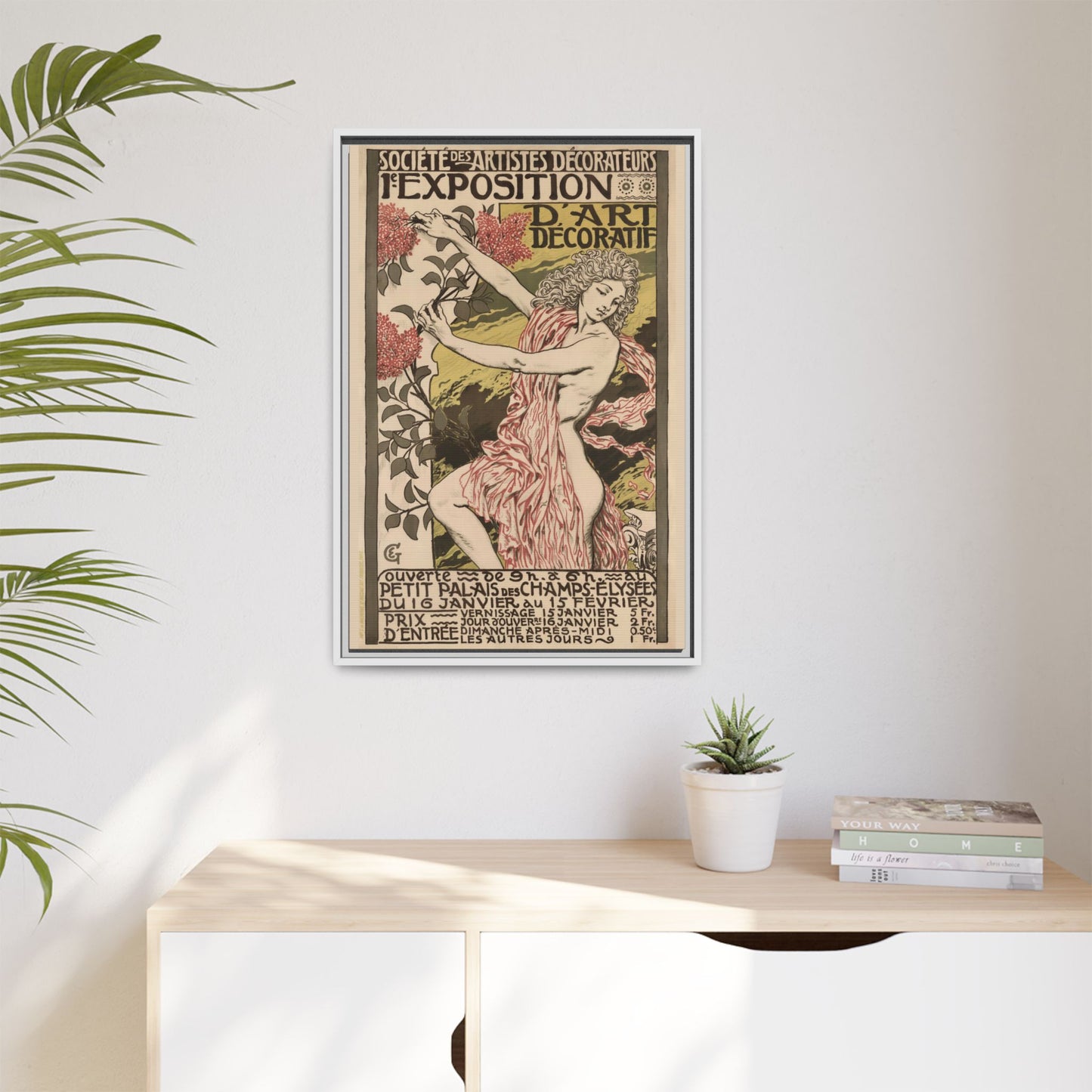1re Exposition d’Art Décoratif Poster (Société des Artistes Décorateurs, 1912). Matte. Framed Canvas.