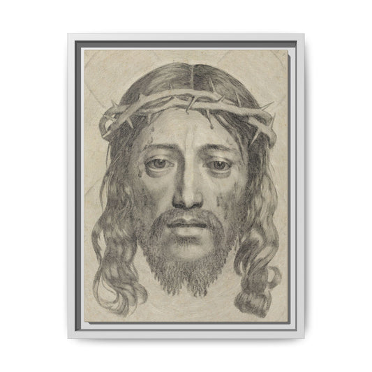 The Sudarium of Saint Veronica – Antique Engraving. Matte. Framed canvas.