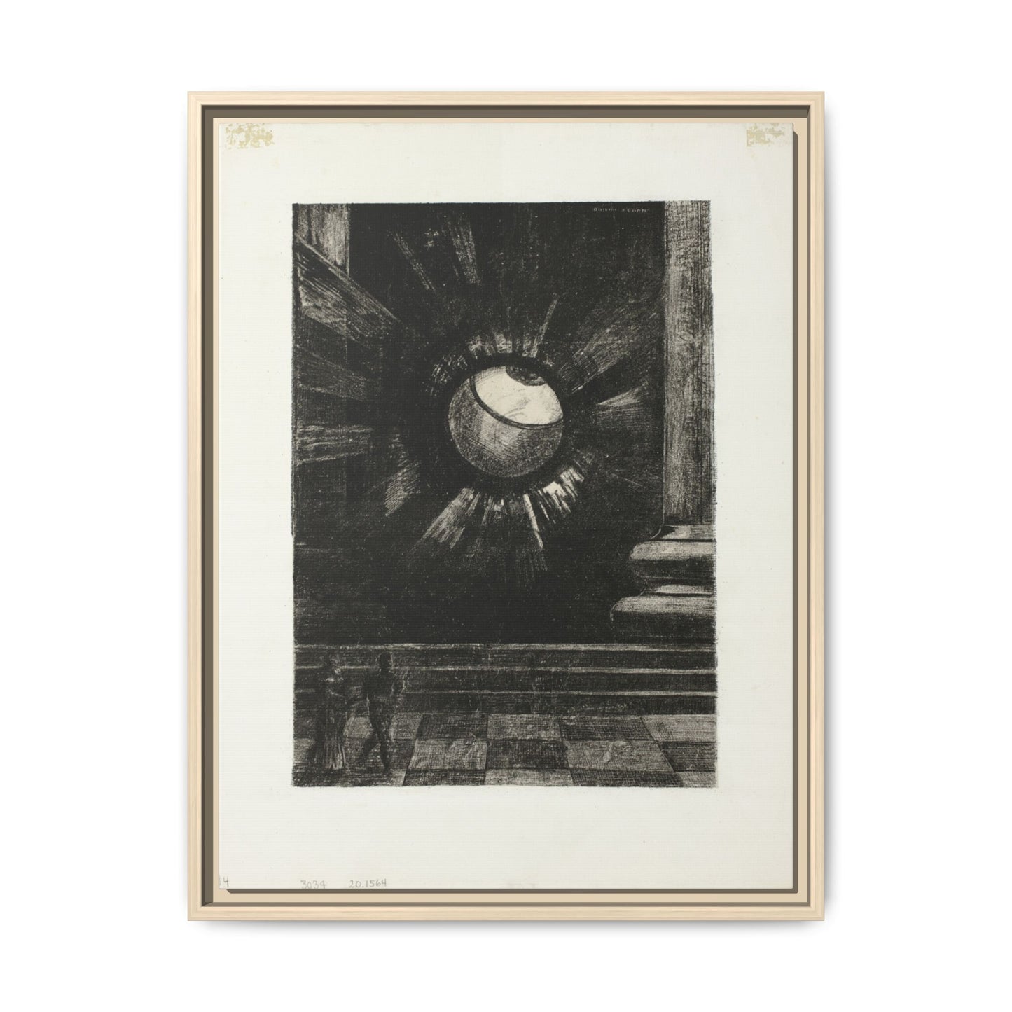 Vision Plate Eight from In Dreams – Odilon Redon, Paris. Matte. Framed canvas.