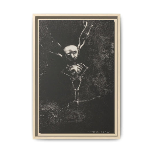 Dark Surreal Skeleton Art Print — Framed Matte Canvas