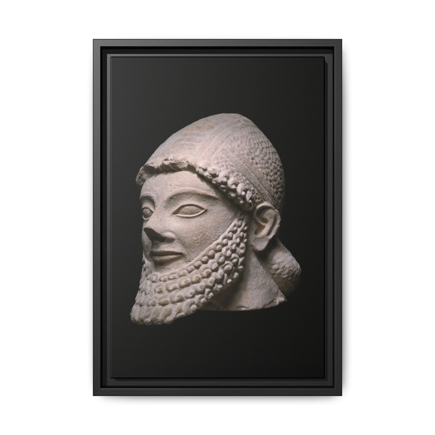 Head of a Bearded Man – Cypriot, 5th Century BCE (Art Institute of Chicago). Matte. Wall Decor.