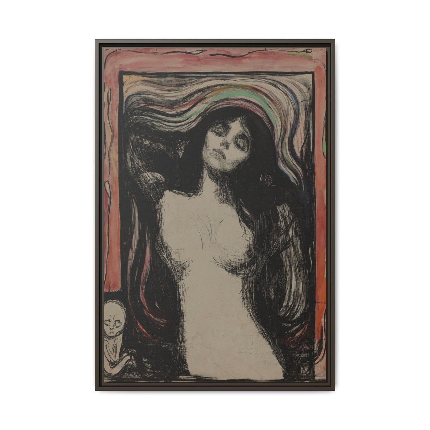 Madonna – Edvard Munch. Moody Vintage. Matte. Framed canvas.
