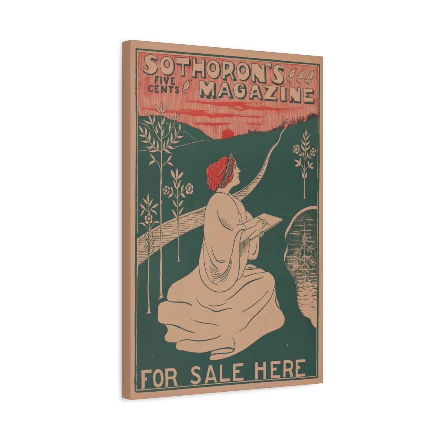 Sothoron’s Five Cents Magazine, For Sale Here (c. 1915). Matte Canvas.