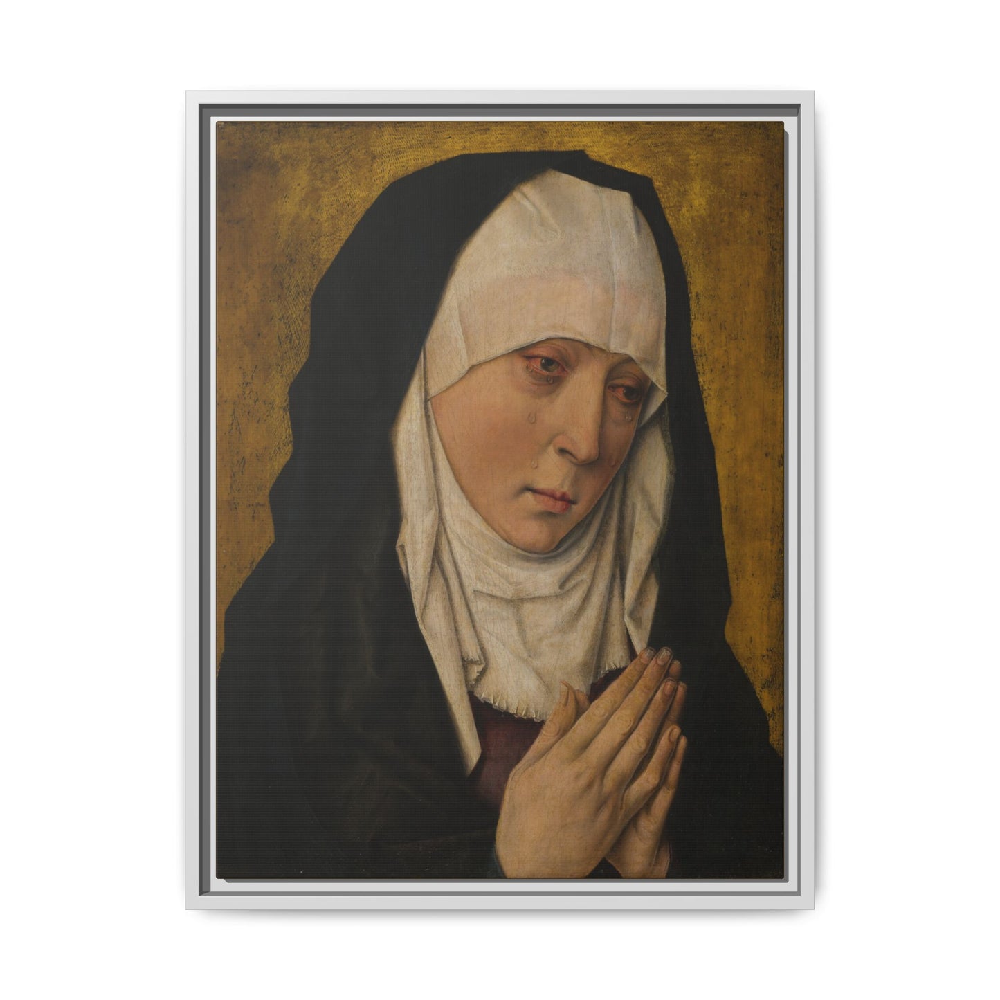 Mater Dolorosa – The Sorrowing Virgin. Religious Print. Matte. Framed canvas.