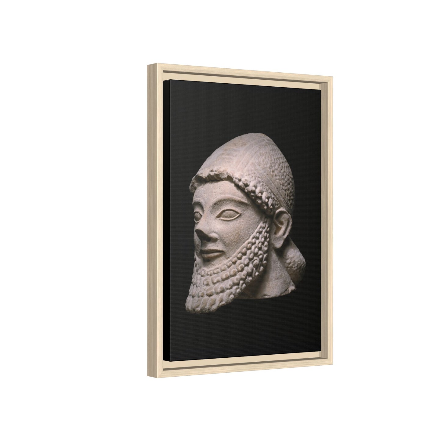 Head of a Bearded Man – Cypriot, 5th Century BCE (Art Institute of Chicago). Matte. Wall Decor.