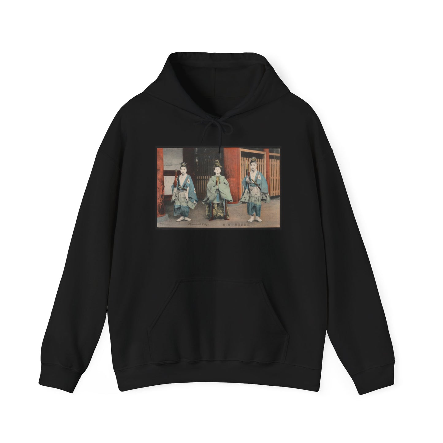 Authentic Gion Matsuri Chigo Vintage Postcard Print | Early 1900s Kyoto Shinto Ritual | Print Hoodie