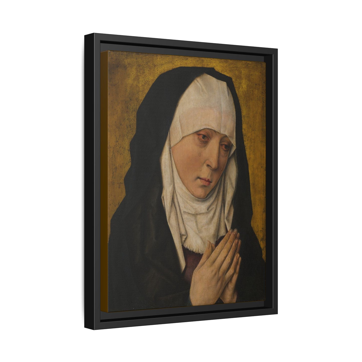Mater Dolorosa – The Sorrowing Virgin. Religious Print. Matte. Framed canvas.