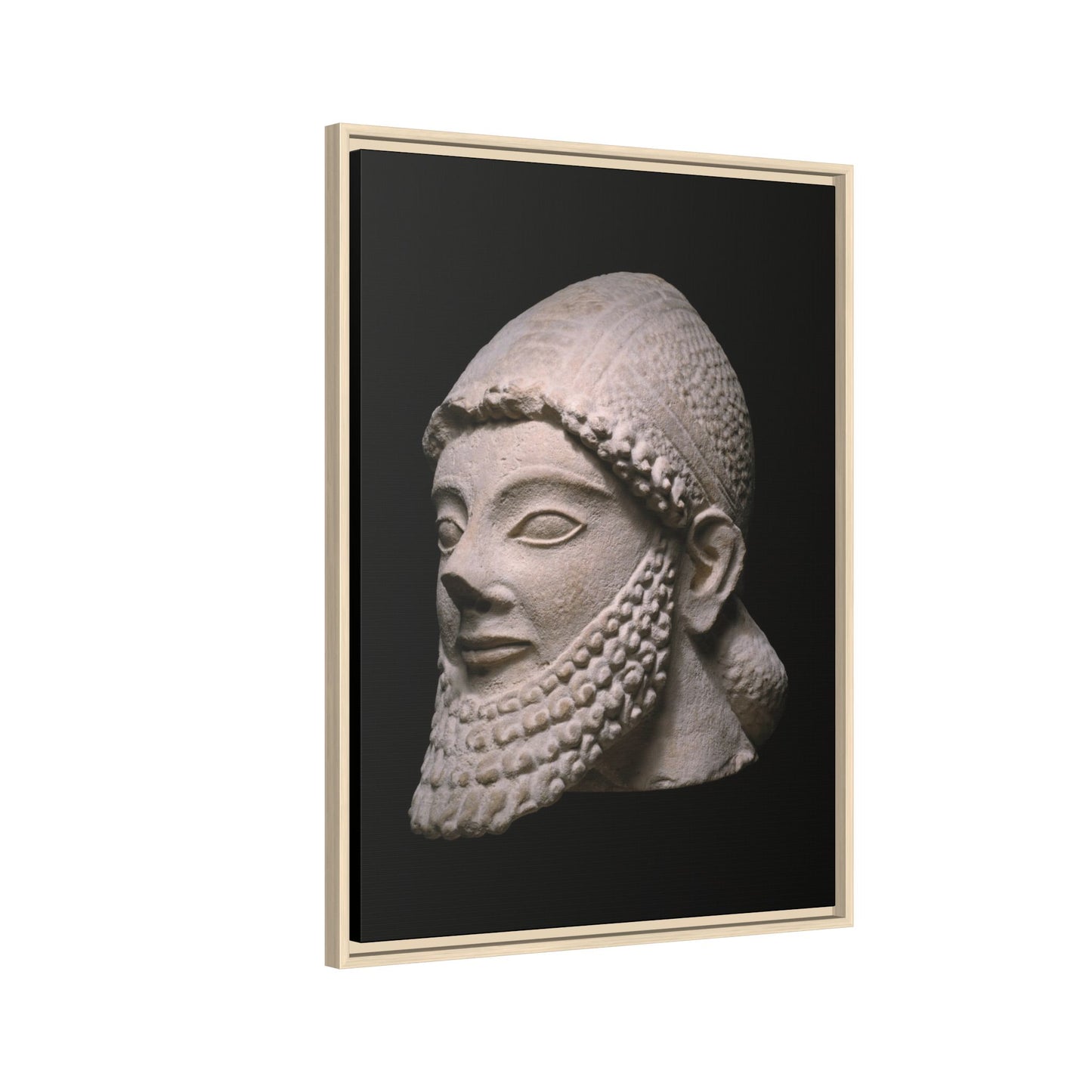 Head of a Bearded Man – Cypriot, 5th Century BCE (Art Institute of Chicago). Matte. Wall Decor.