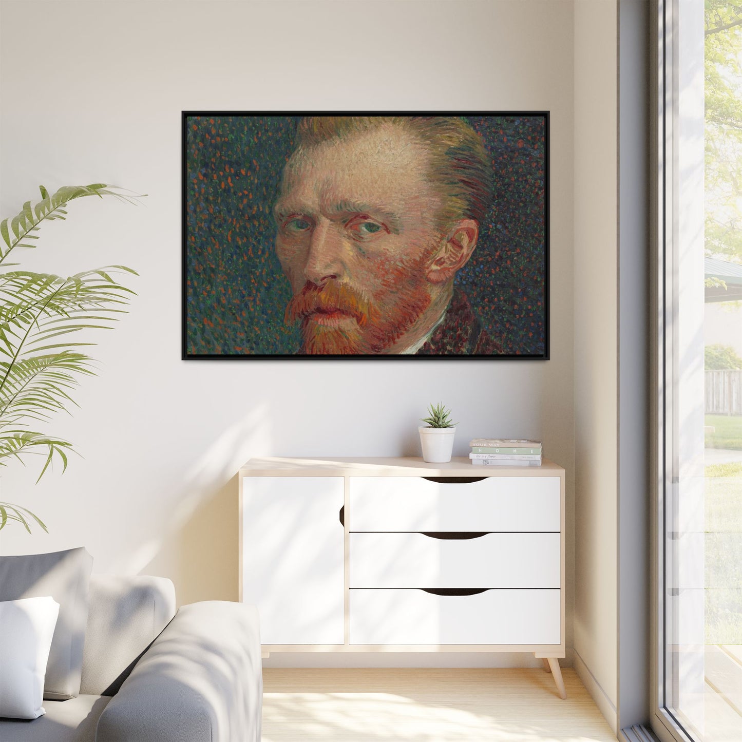 Self-Portrait – Vincent Van Gogh. Matte. Horizontal. Framed canvas.