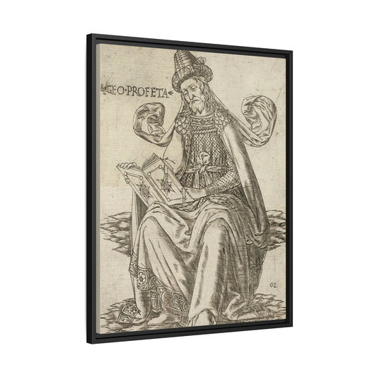 Prophet Haggai – Renaissance Engraving. Antique Biblical Prophet Illustration. Arcane. Matte. Framed canvas.