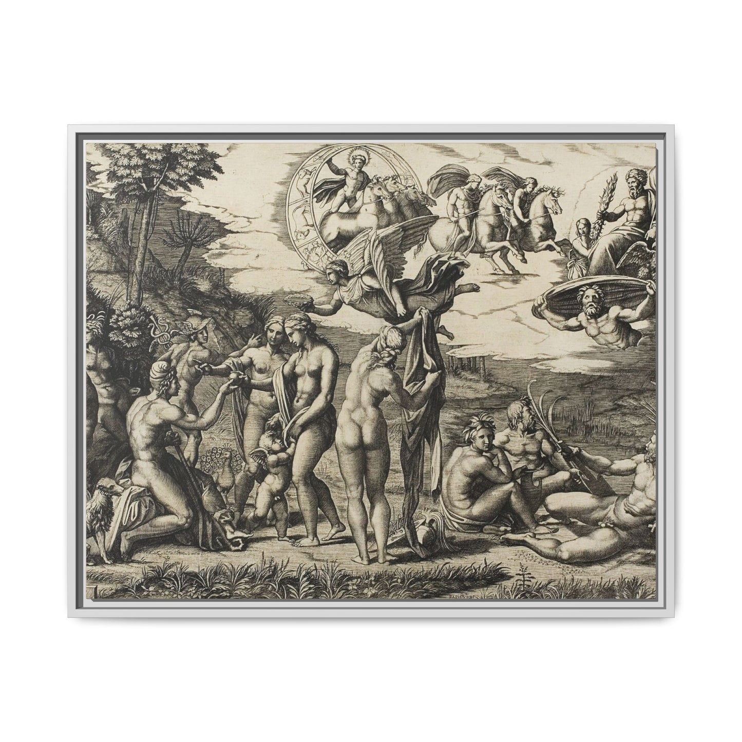 The Judgment of Paris (Marcantonio Raimondi after Raphael, c. 1517–1520)