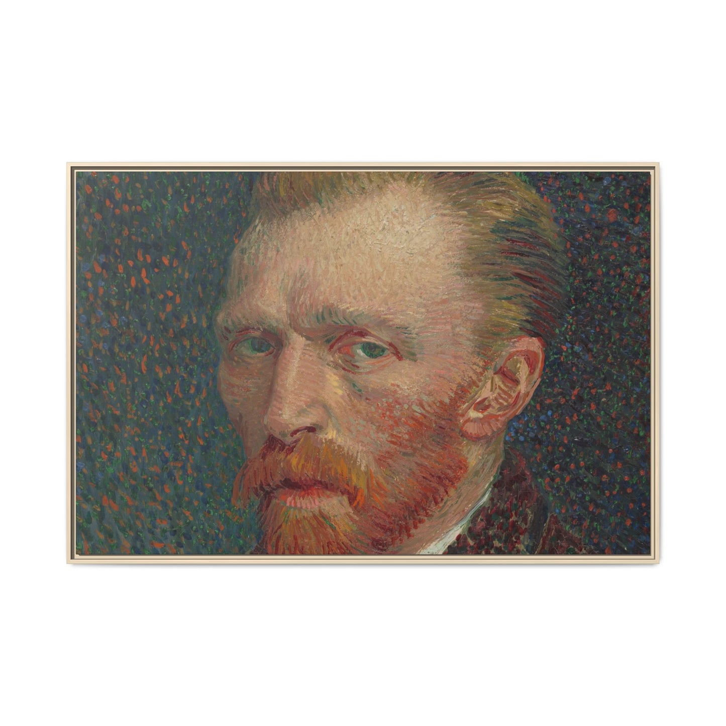 Self-Portrait – Vincent Van Gogh. Matte. Horizontal. Framed canvas.