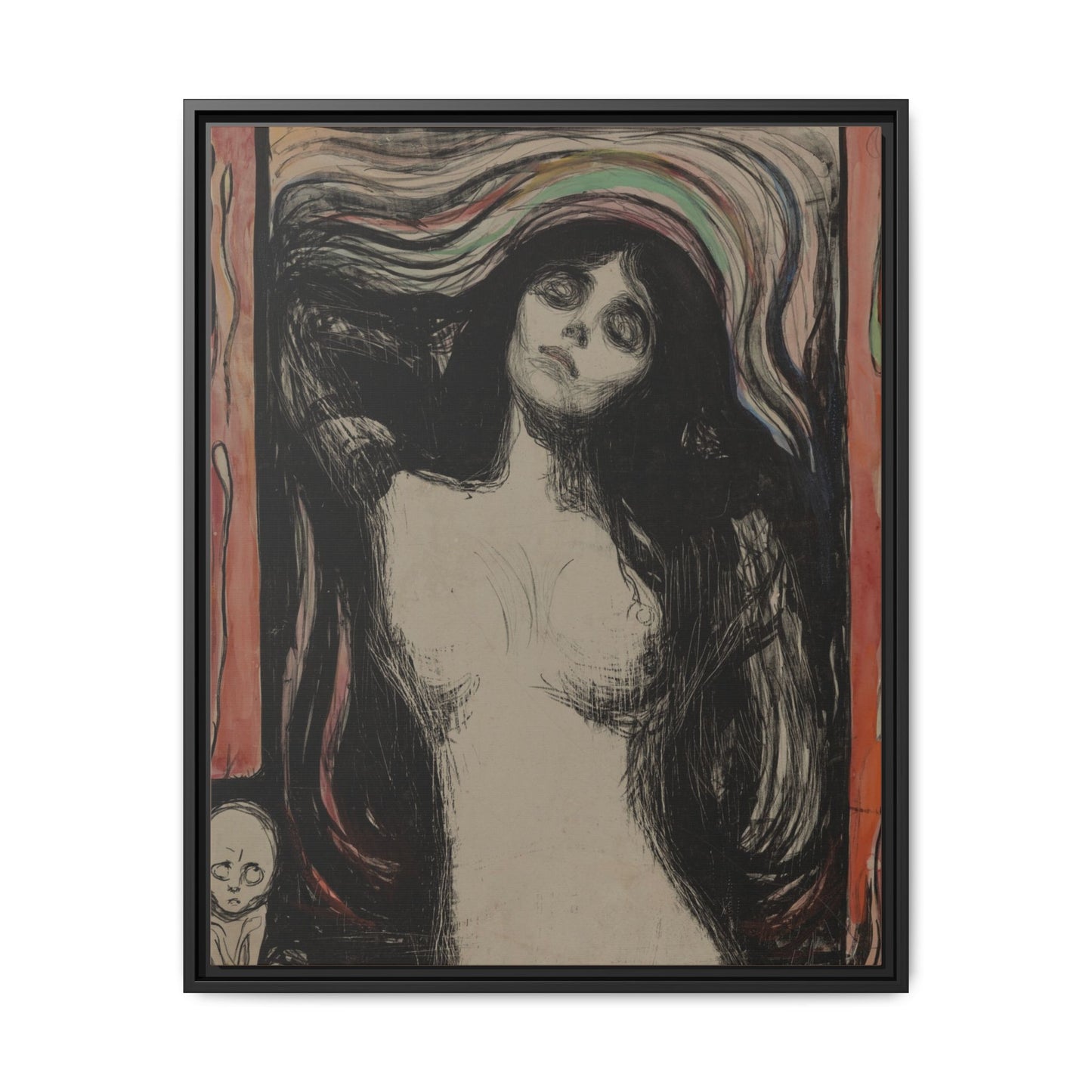 Madonna – Edvard Munch. Moody Vintage. Matte. Framed canvas.
