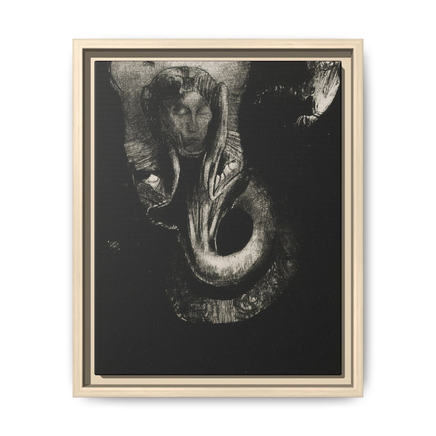 Oannes: First Consciousness in Chaos – Odilon Redon, Paris. Matte. Framed canvas.