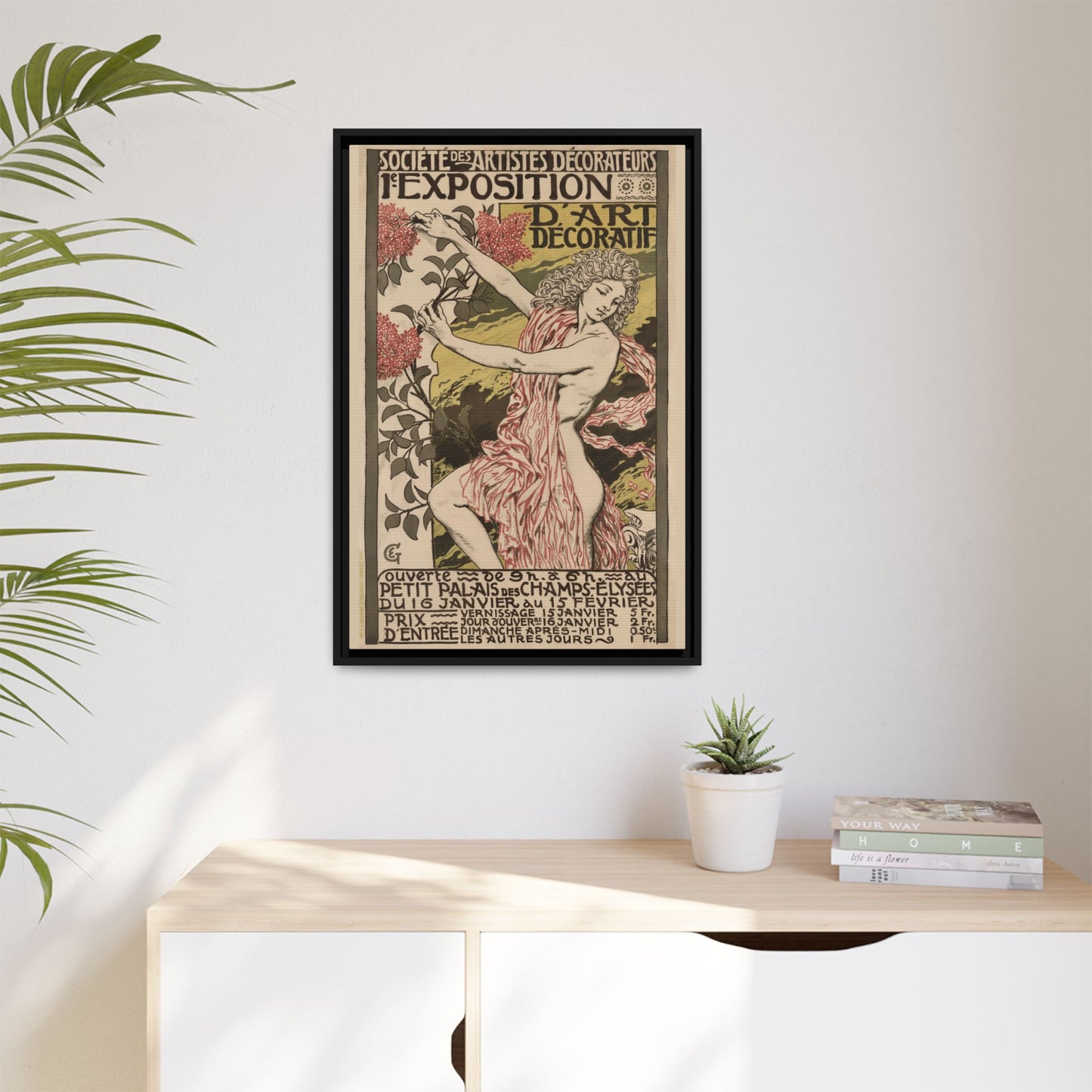 1re Exposition d’Art Décoratif Poster (Société des Artistes Décorateurs, 1912). Matte. Framed Canvas.