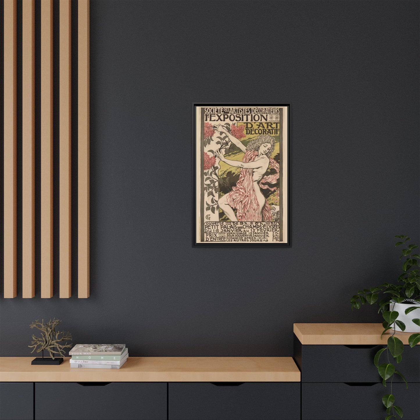 1re Exposition d’Art Décoratif Poster (Société des Artistes Décorateurs, 1912). Matte. Framed Canvas.