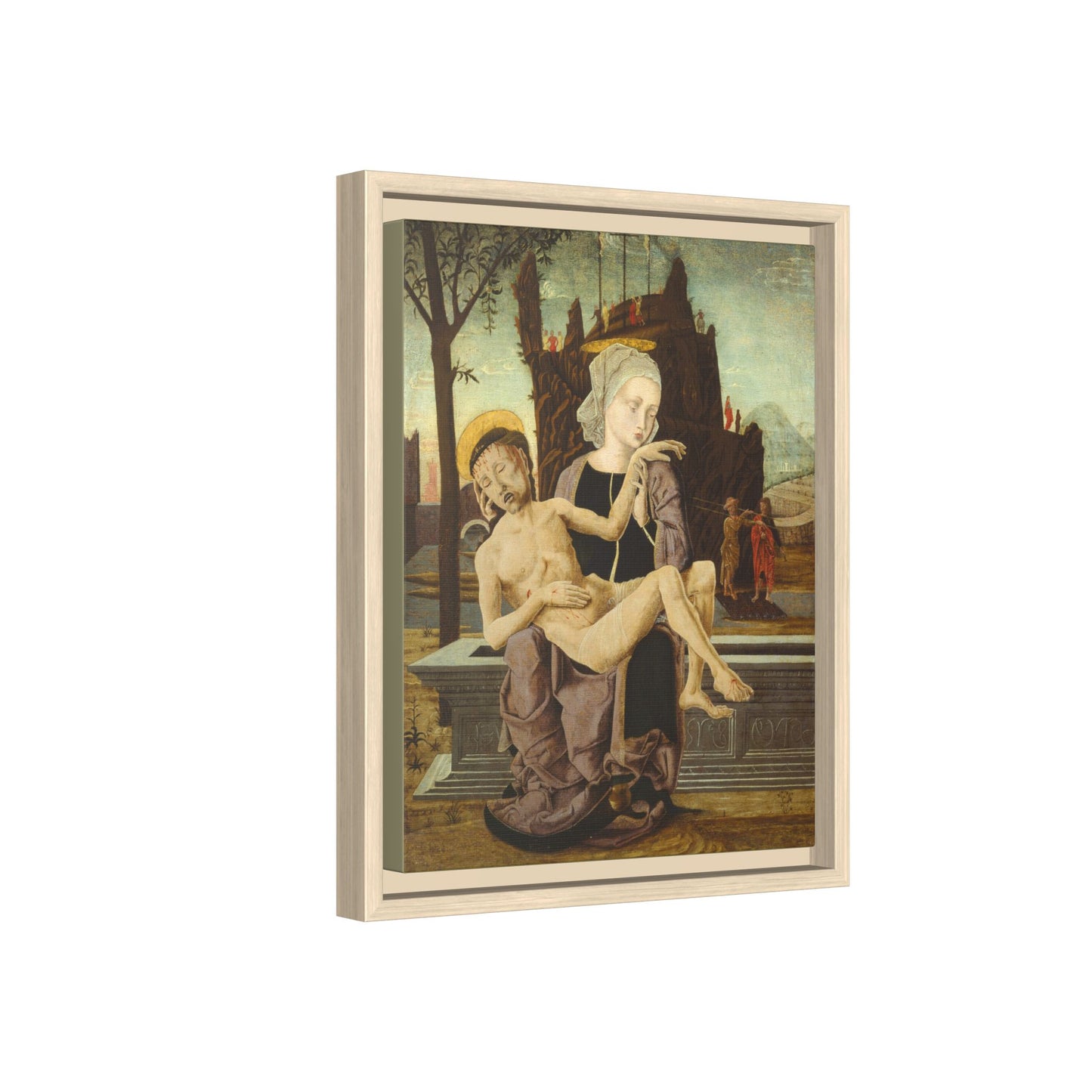 Pietà by Cosmè Tura (c. 1460). Matte. Framed Canvas.