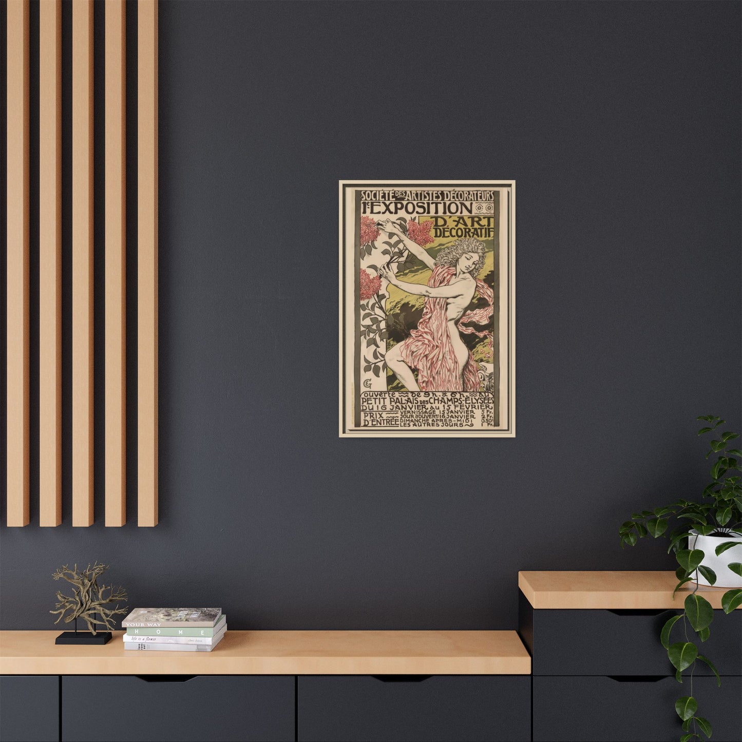 1re Exposition d’Art Décoratif Poster (Société des Artistes Décorateurs, 1912). Matte. Framed Canvas.