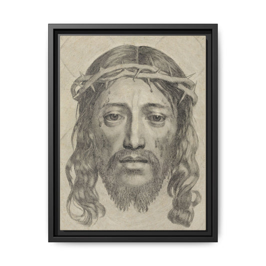The Sudarium of Saint Veronica – Antique Engraving. Matte. Framed canvas.