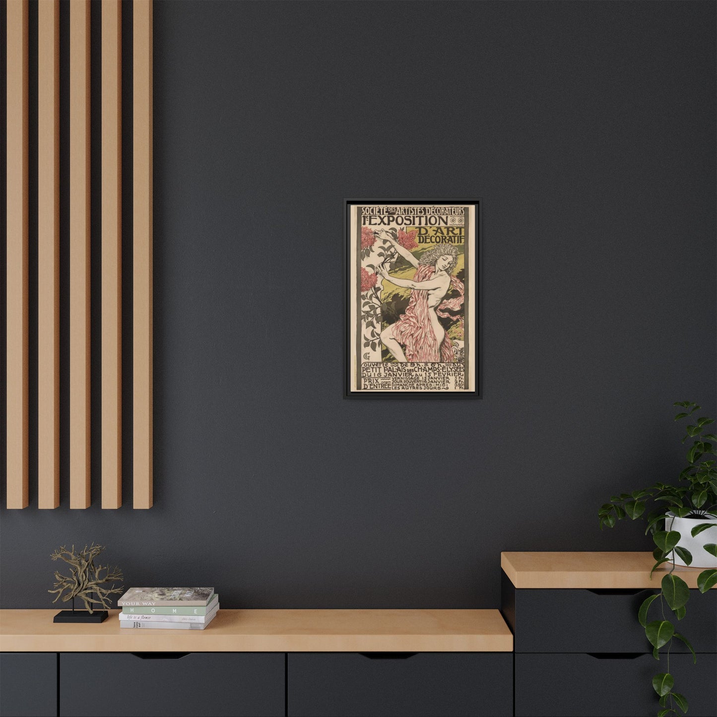 1re Exposition d’Art Décoratif Poster (Société des Artistes Décorateurs, 1912). Matte. Framed Canvas.
