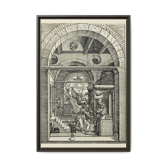 The Annunciation – From The Life of the Virgin. Matte. Renaissance. Framed canvas.