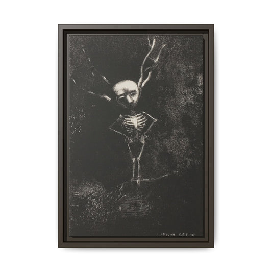Dark Surreal Skeleton Art Print — Framed Matte Canvas