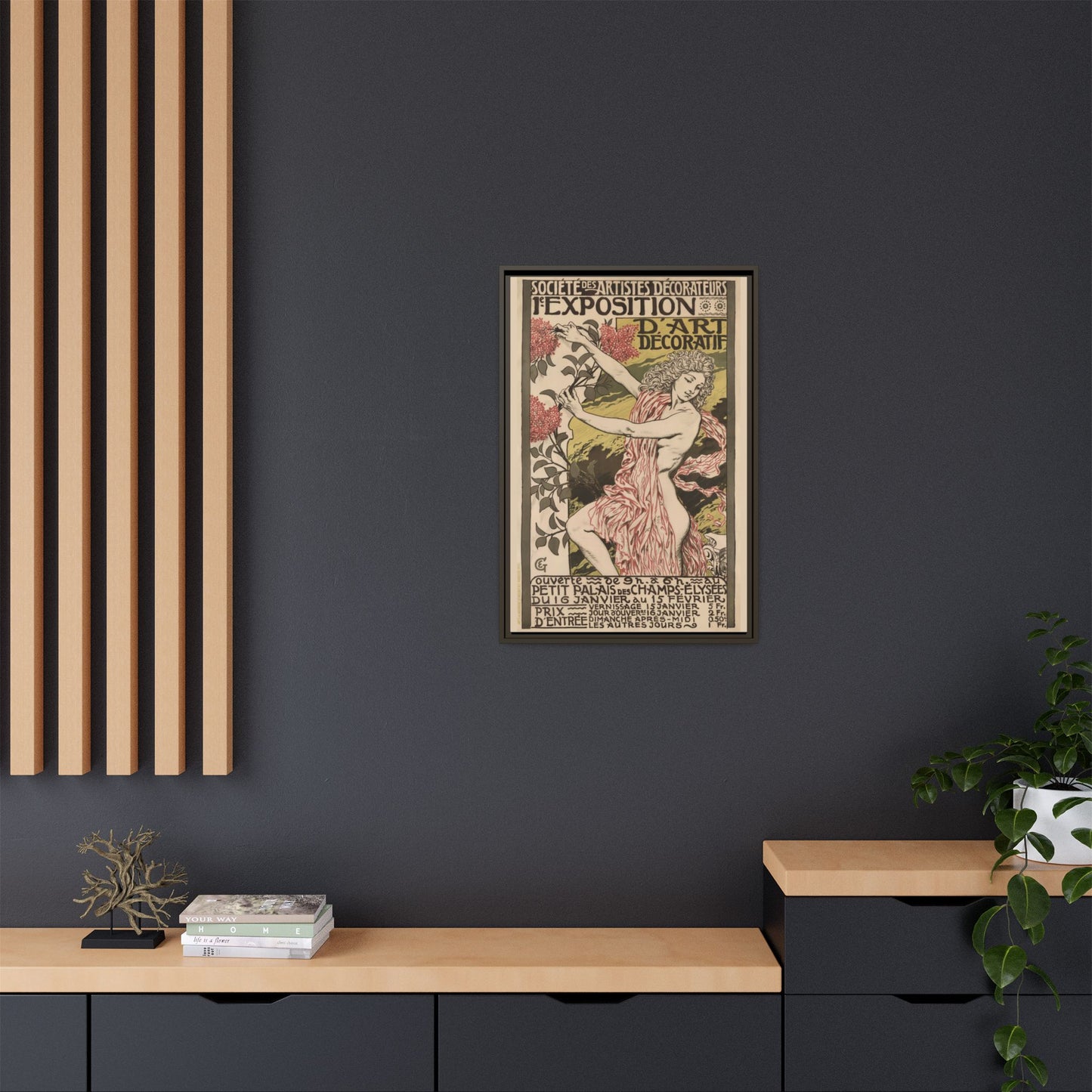 1re Exposition d’Art Décoratif Poster (Société des Artistes Décorateurs, 1912). Matte. Framed Canvas.
