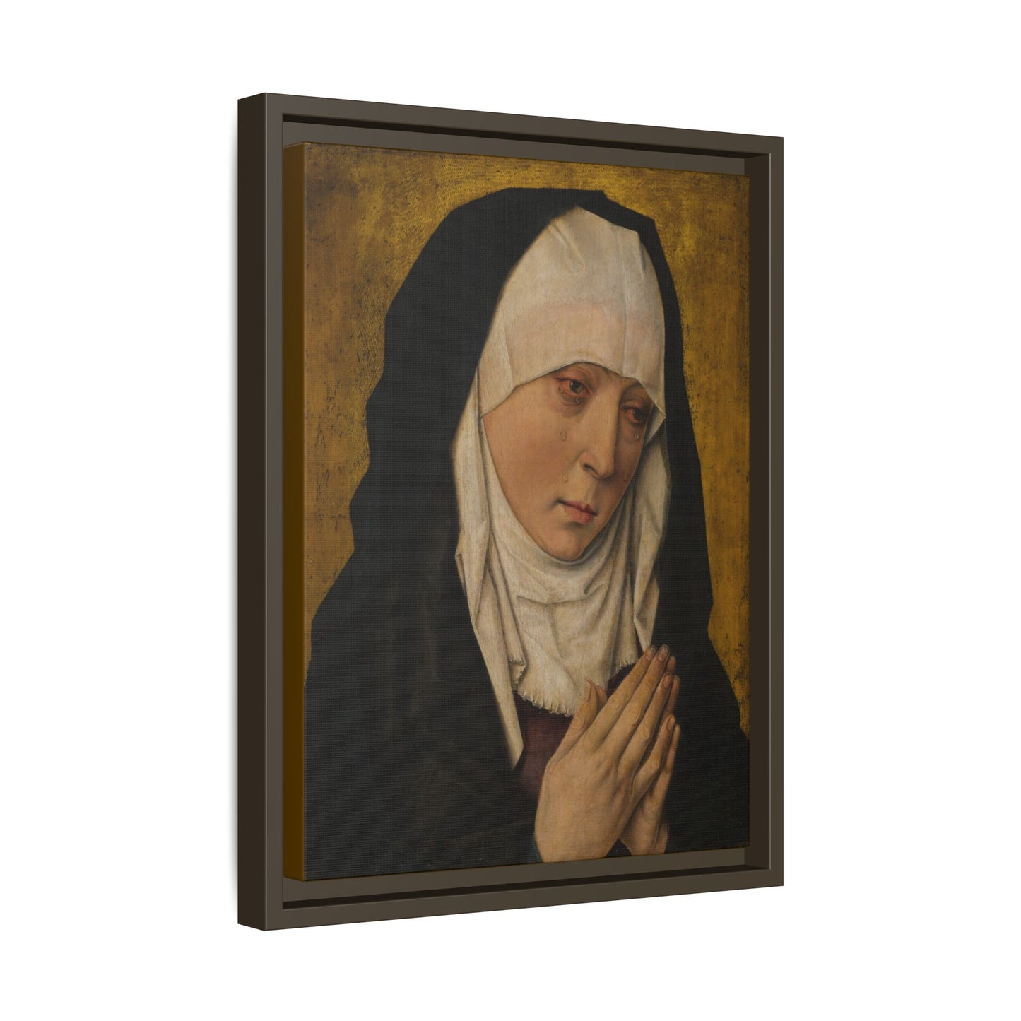 Mater Dolorosa – The Sorrowing Virgin. Religious Print. Matte. Framed canvas.