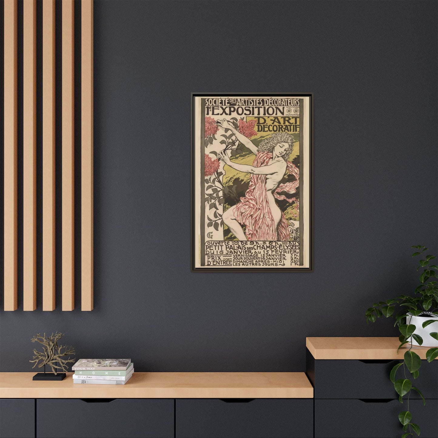 1re Exposition d’Art Décoratif Poster (Société des Artistes Décorateurs, 1912). Matte. Framed Canvas.