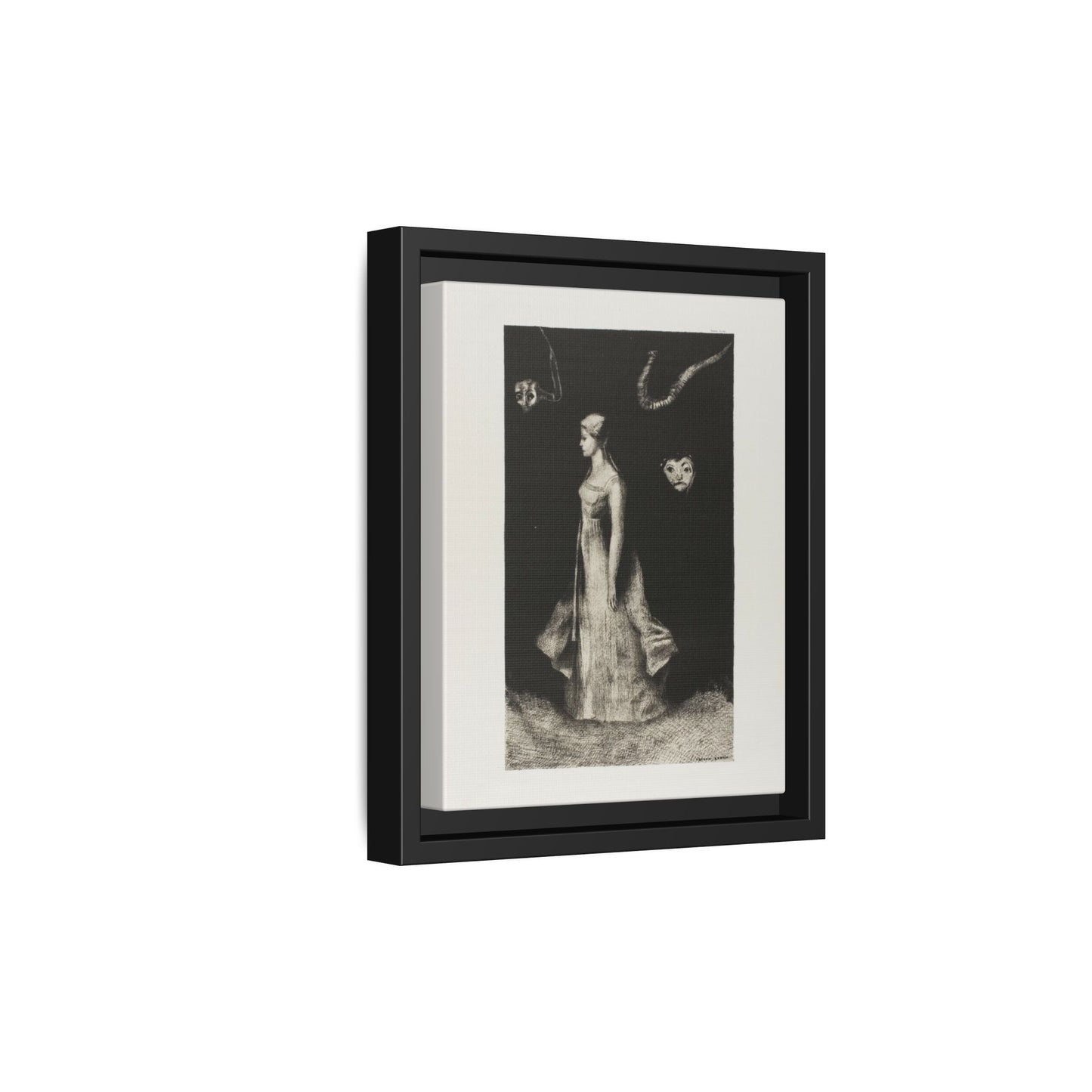 Obsession. Odilon Redon, Paris. 1890. Matte. Framed Canvas.