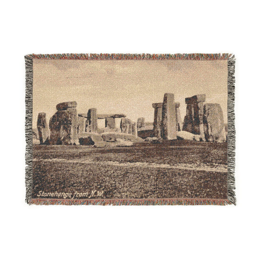 Stonehenge Vintage Woven Blanket. Throw.