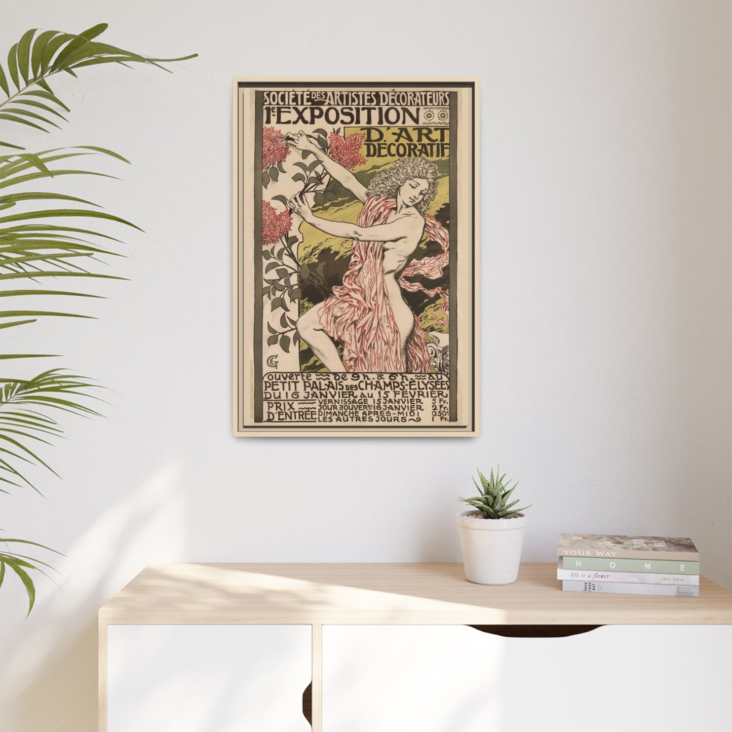 1re Exposition d’Art Décoratif Poster (Société des Artistes Décorateurs, 1912). Matte. Framed Canvas.