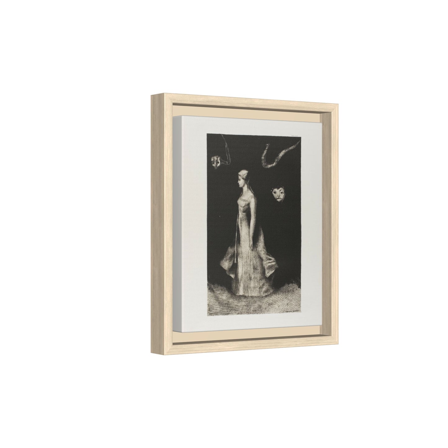 Obsession. Odilon Redon, Paris. 1890. Matte. Framed Canvas.