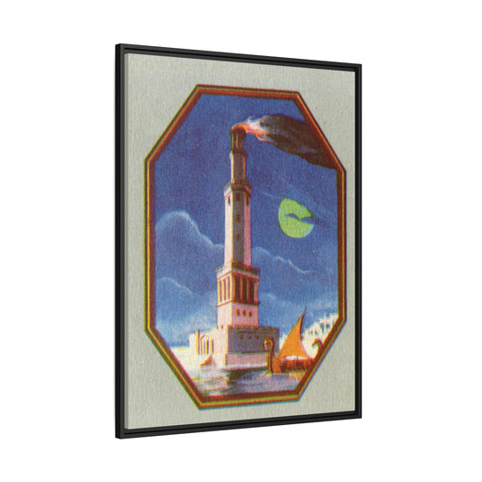 Le Phare d’Alexandrie – The Lighthouse of Alexandria. Matte. Framed canvas.