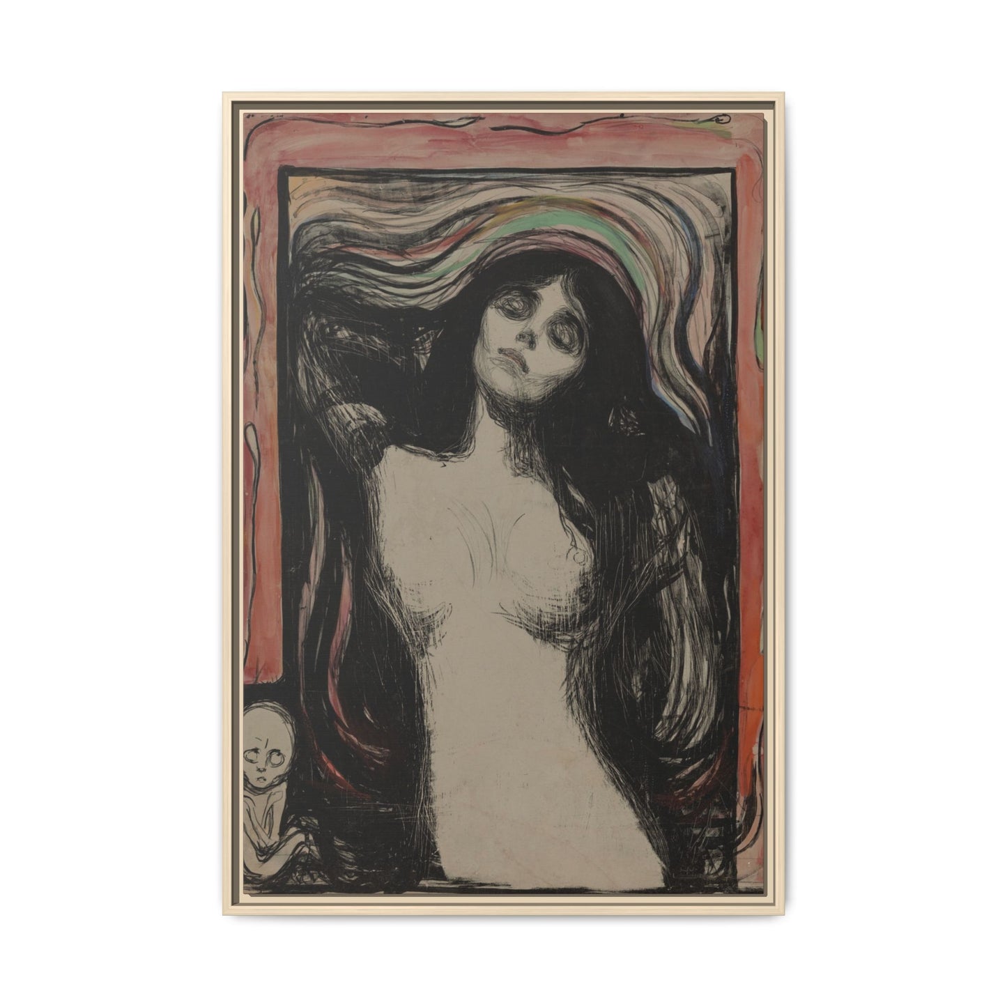 Madonna – Edvard Munch. Moody Vintage. Matte. Framed canvas.